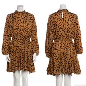 Rhode Caroline Cheetah Dress with Elastic Waist Medium